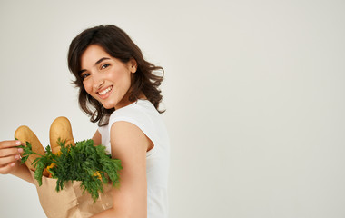 portrait of young woman with a bouquet of flowers