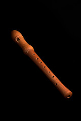 flute isolated on black background © stmax113