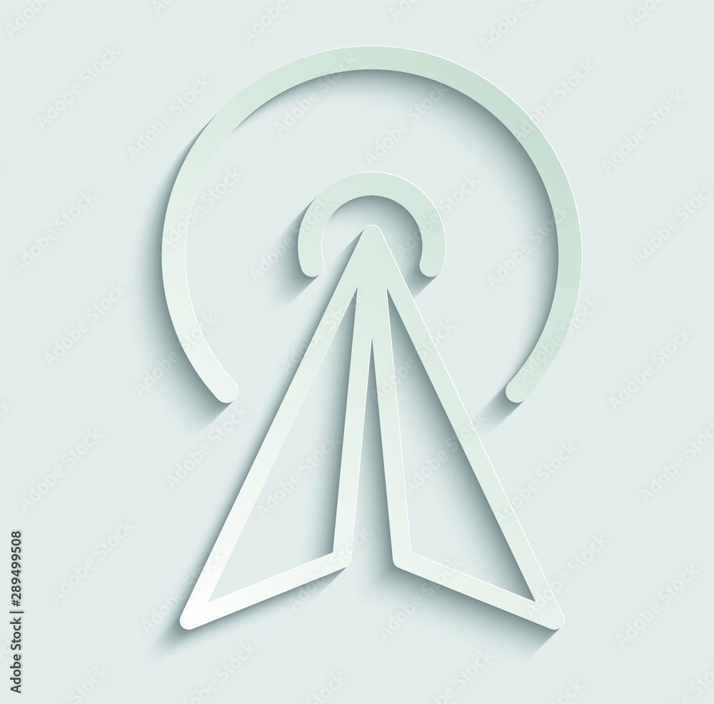 Poster click icon. cursor symbol icon. mouse click symbol paper icon with shadow