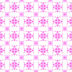 Pink geometric seamless pattern. Hand drawn waterc