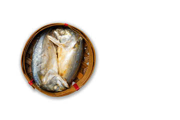 Mackerel fish isolated on white background with clipping path.