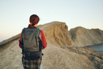 tourist in mountains