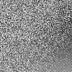 Round silver glitter luxury sparkling confetti. Sc