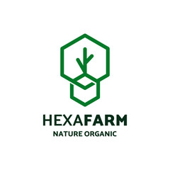 Shape farm logo template for your farm, garden, organic product or business logo
