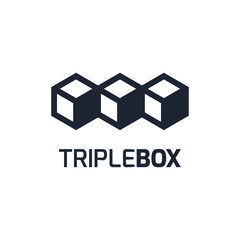 triplebox logo template for your business logo