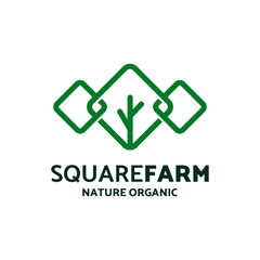 Shape farm logo template for your farm, garden, organic product or business logo