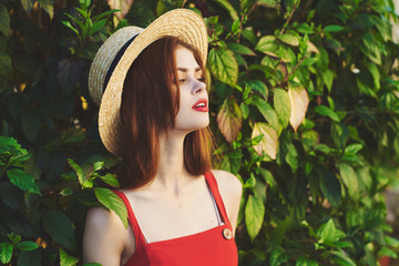 young woman in the garden