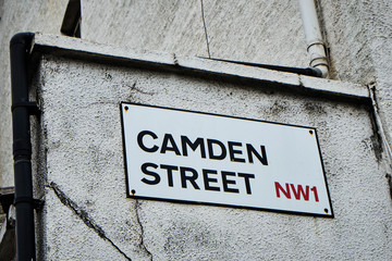 sign with the name of Camden Street in London