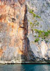 sfondo muro di roccia tailandia oceano