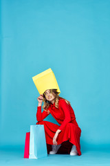 woman with shopping bags