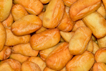 Baursaki close-up, traditional Kazakh baking