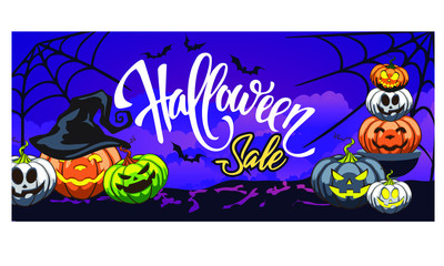 Halloween sale background, can be used for banners, brochures, flyers and more. the design can be edited easily as needed