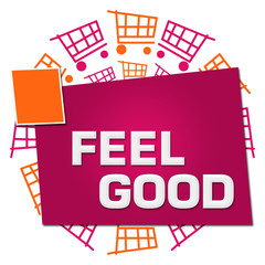 Feel Good Shopping Carts Circular Pink Orange 