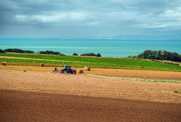 Obraz premium tractor in a landscape near Calais en France