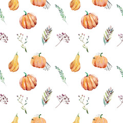Set of hand-drawn elements painted in watercolor. Cute illustratio ns for Halloween. Watercolor halloween collection. Artistic autumn constructor clip art.