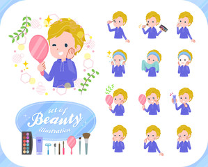 flat type blond hair boy White_beauty