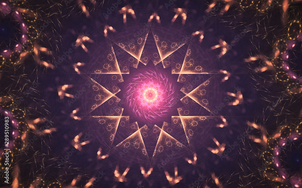 Fototapete digital generated image in the form of abstract geometric shapes of various shades and colors for us