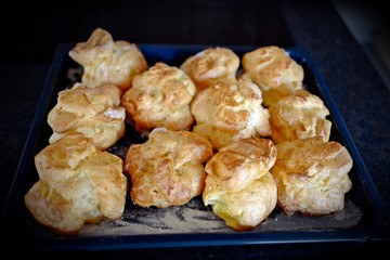 fresh baked cream puffs