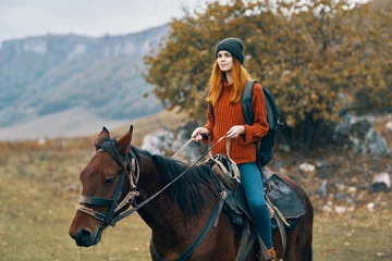 Foto op Canvas girl with horse © SHOTPRIME STUDIO