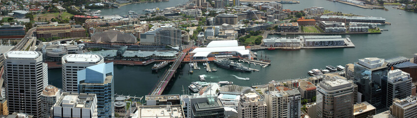 Panoramic top view of Sydney