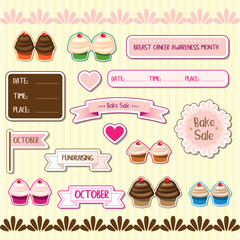 Breast cancer awareness month stickers