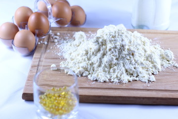 still life with protein-rich nutrition for athletes