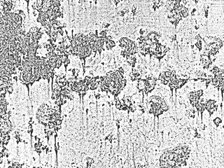 Distress old rusted peeled metal vector textures. EPS8 illustration. Black and white grunge background.