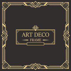 Art deco border and frame template. © lumyaisweet