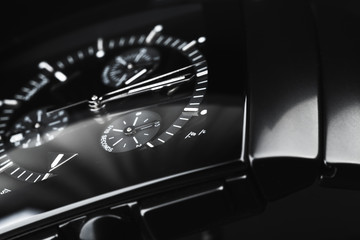 Luxury wrist watch made of black ceramics
