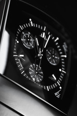Luxury mens wrist watch, vertical photo