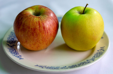 apples on a plate