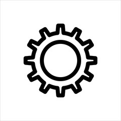 Gear icon. symbol of Setting or Configuration with trendy flat line style icon for web site design, logo, app, UI isolated on white background. vector illustration eps 10