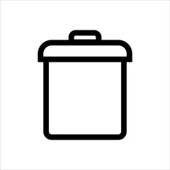 Trash can icon. symbol of Delete or Remove with trendy flat style icon for web site design, logo, app, UI isolated on white background. vector illustration eps 10
