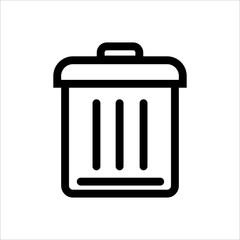 Trash can icon. symbol of Delete or Remove with trendy flat style icon for web site design, logo, app, UI isolated on white background. vector illustration eps 10