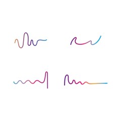 Sound wave graphic design template vector isolated illustration 