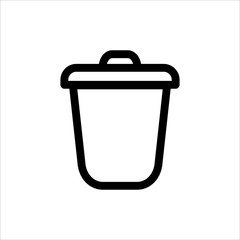 Trash can icon. symbol of Delete or Remove with trendy flat style icon for web site design, logo, app, UI isolated on white background. vector illustration eps 10