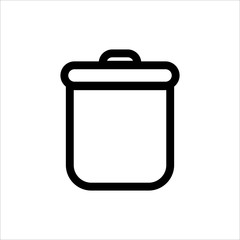 Trash can icon. symbol of Delete or Remove with trendy flat style icon for web site design, logo, app, UI isolated on white background. vector illustration eps 10