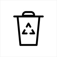 Trash can icon. symbol of Delete or Remove with trendy flat style icon for web site design, logo, app, UI isolated on white background. vector illustration eps 10