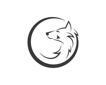 Wolf Logo icon vector illustration design