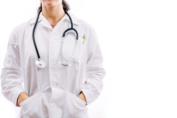 Doctor doing the heart with the hand.