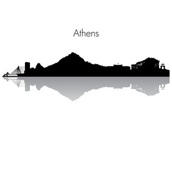 Athens vector skyline