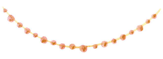 Watercolor light bulb garland. Hand painted illustration isolated on white background.