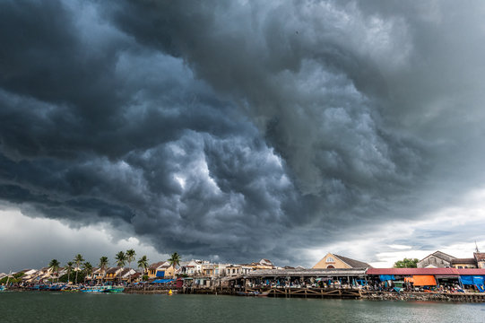 Stormy clouds over Hoi An city