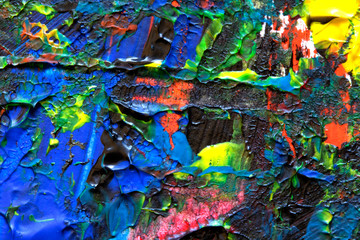 Acrylic Paint and Ink Abstract Lined Background Art