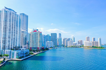 Miami Downtown Brickell Skyline Florida