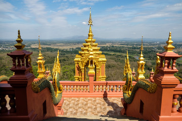 Fototapeta premium View of Wat Phra That Doi Phra Shan,is another beautiful temple in Mae Tha District, Lampang Province.