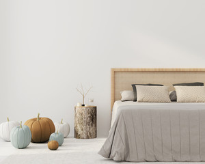 Bedroom interior  with decoration for Halloween