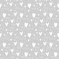 Cute heart seamless pattern background. Vector illustration.