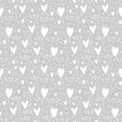 Cute heart seamless pattern background. Vector illustration.
