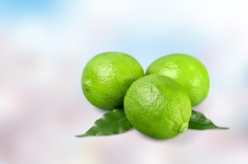 collection of fresh limes and lemons - collage